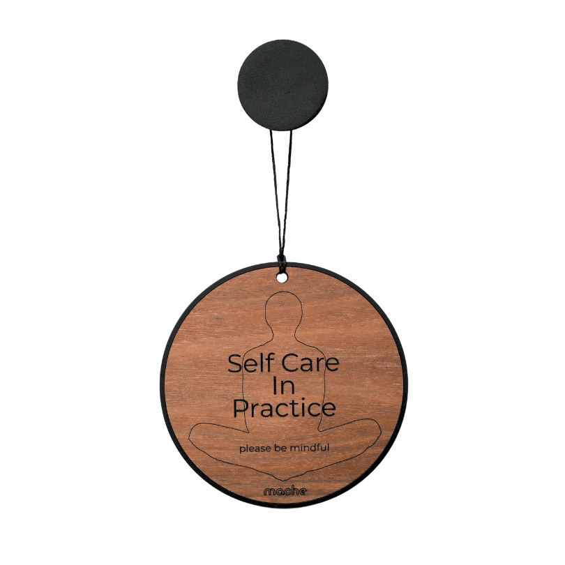 Self Care Sign | Self Care Medallion Walnut