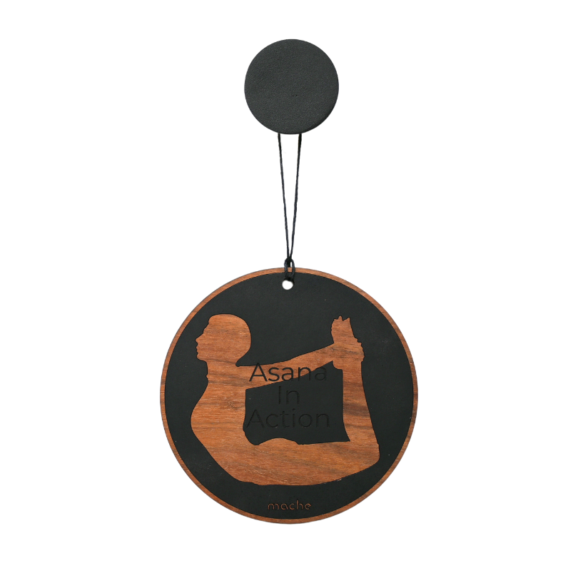 Self Care Sign | Yoga Medallion Walnut
