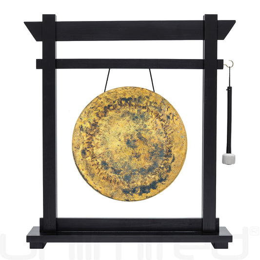 Black Moksha Joe Gong Stand Set - Stand with 14" Gong Atantis