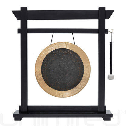 Black Moksha Joe Gong Stand Set - Stand with 14" Gong Breath Chau