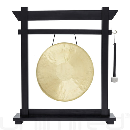 Black Moksha Joe Gong Stand Set - Stand with 14" Gong Heng