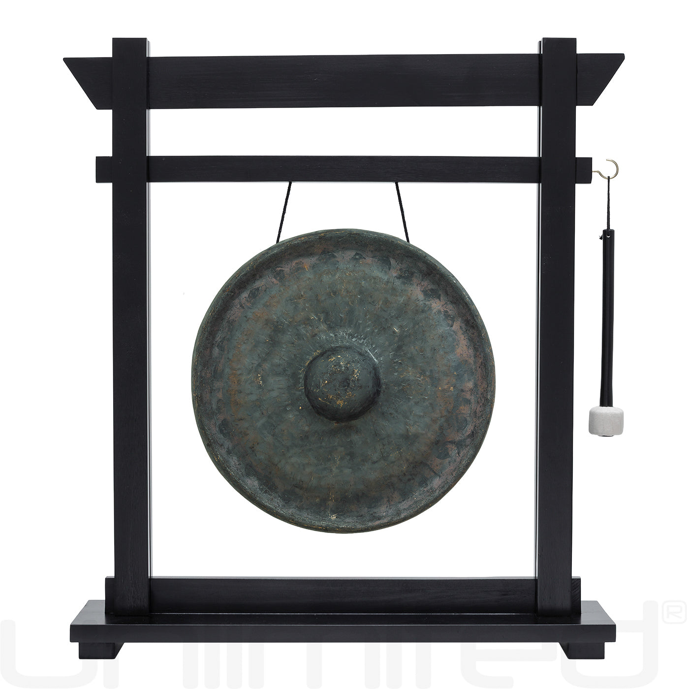 Black Moksha Joe Gong Stand Set - Stand with 14" Gong Mo Bao