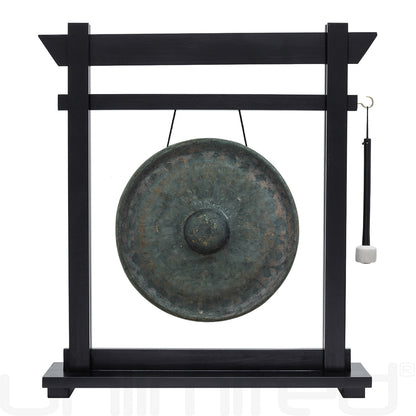 Black Moksha Joe Gong Stand Set - Stand with 14" Gong Mo Bao