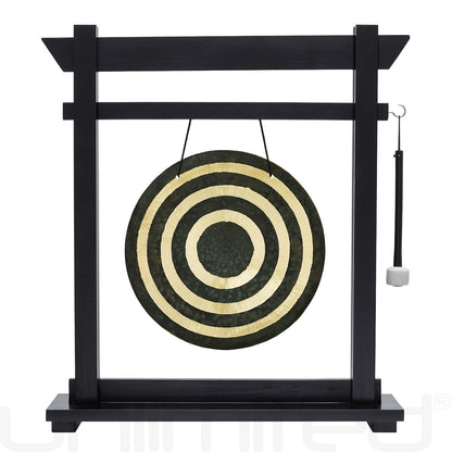 Black Moksha Joe Gong Stand Set - Stand with 14" Gong Solar Flare