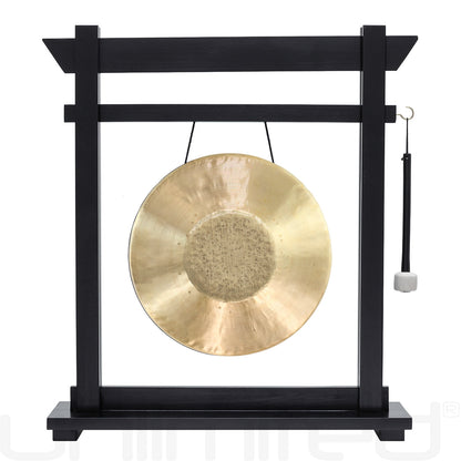 Black Moksha Joe Gong Stand Set - Stand with 14" Gong Tiger