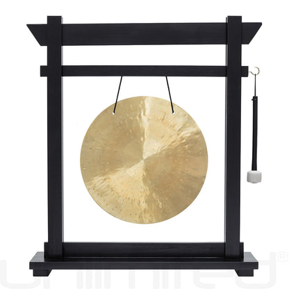Black Moksha Joe Gong Stand Set - Stand with 14" Gong Wind