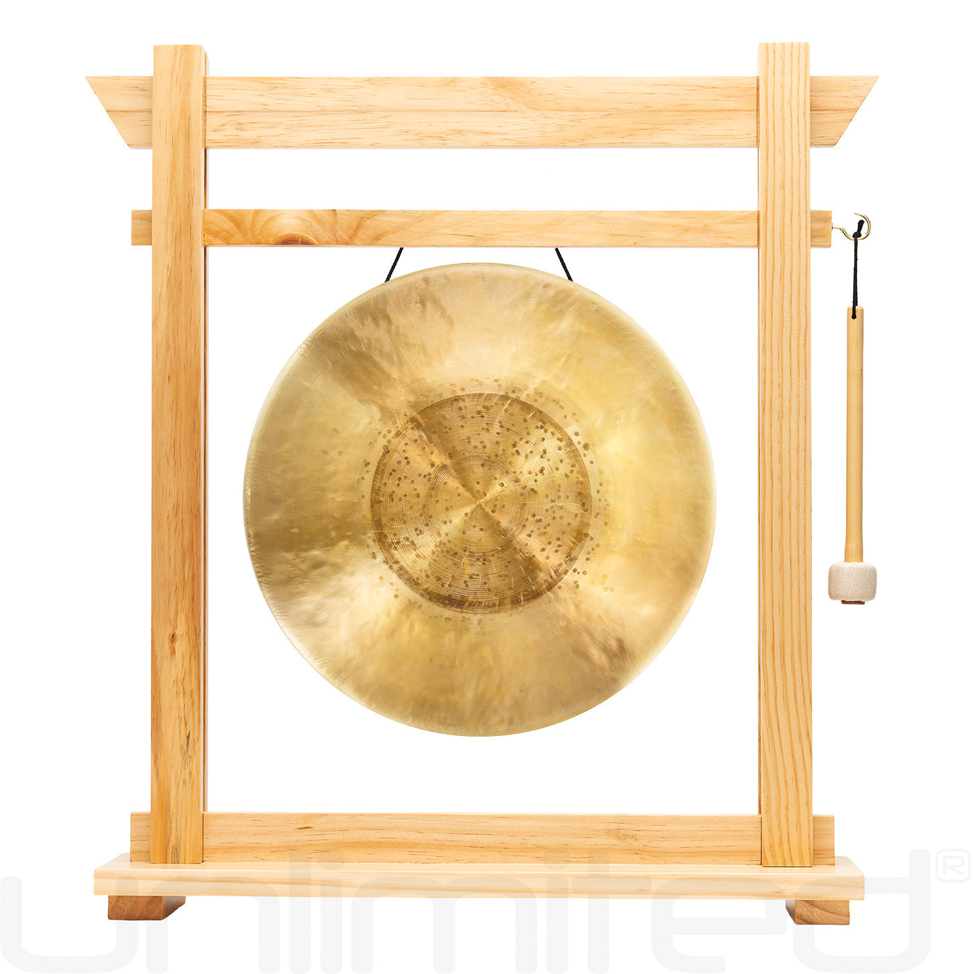 14" Gongs on the Moksha Joe Gong Stand Tiger