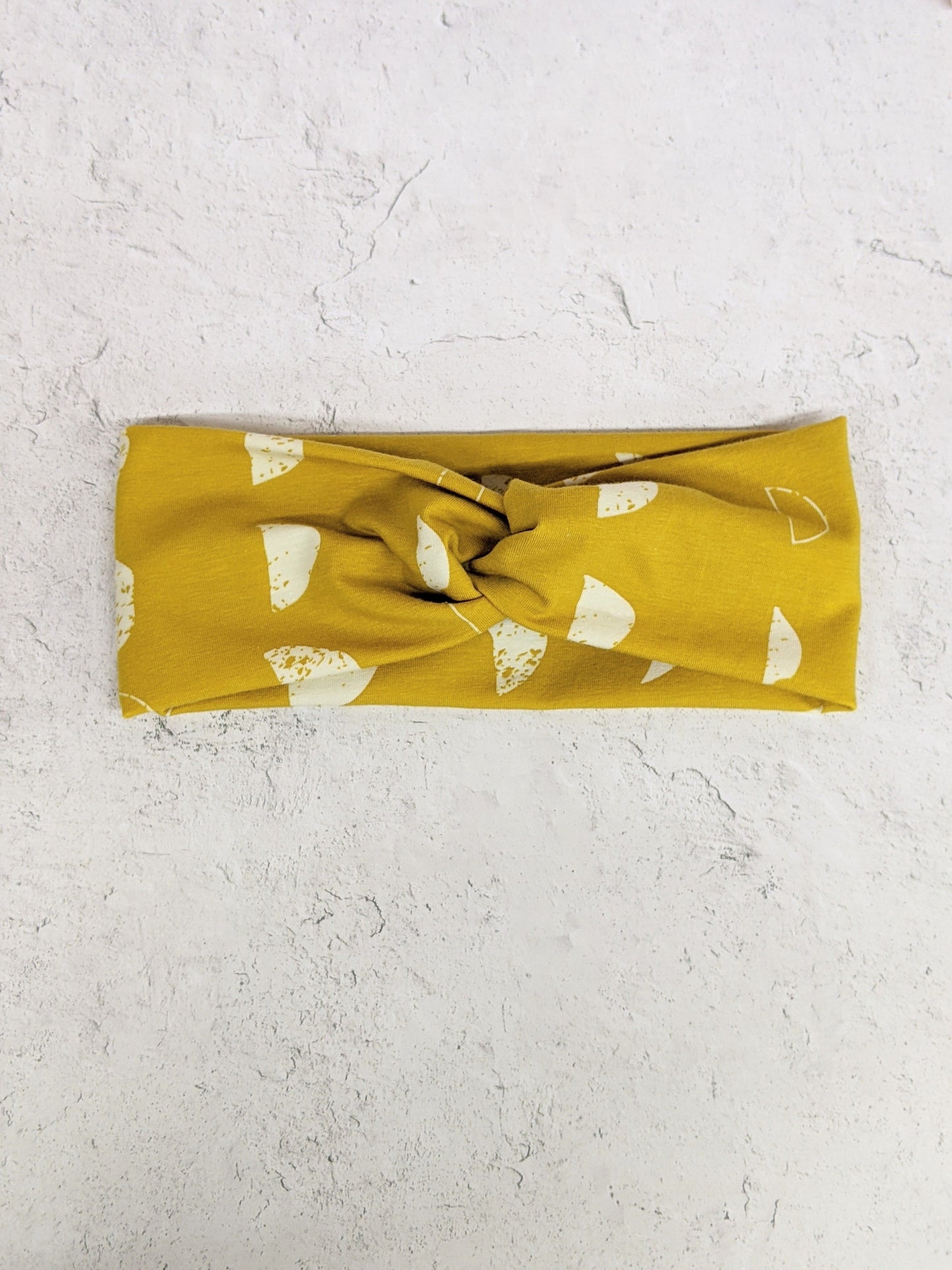 Moon Phases Mustard - Faux Knot Headband