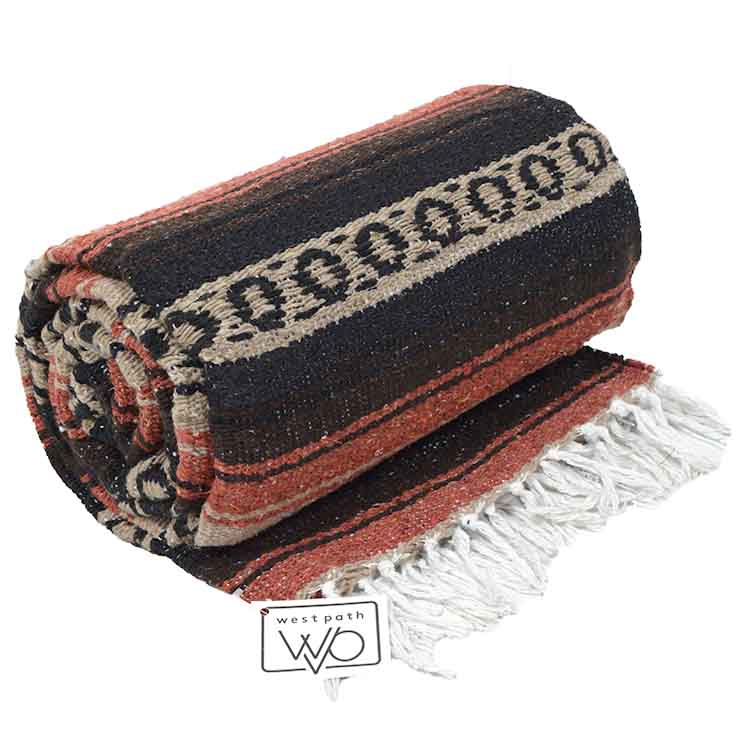 Natural Earth Falsa Yoga Blanket Rolled