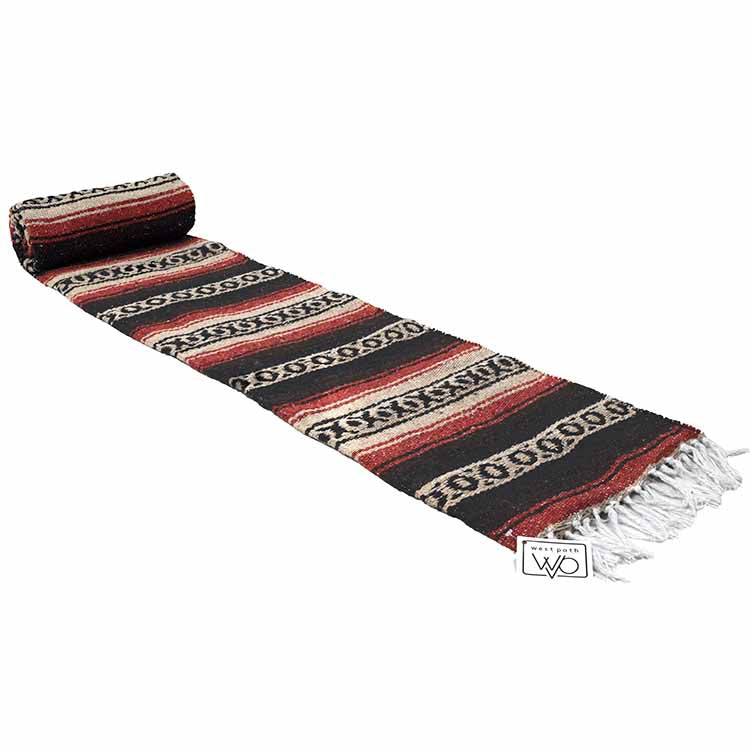 Natural Earth Falsa Yoga Blanket Rolled Out