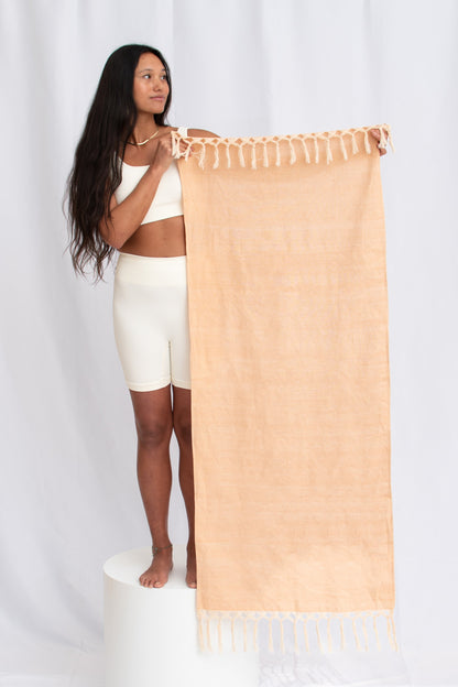 Naturally Dyed Herbal Yoga Mat Towels Sunstone