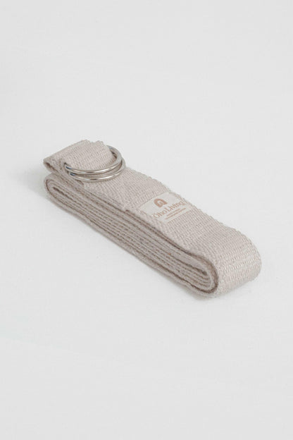 Naturally Dyed Organic Cotton Yoga Strap Cream
