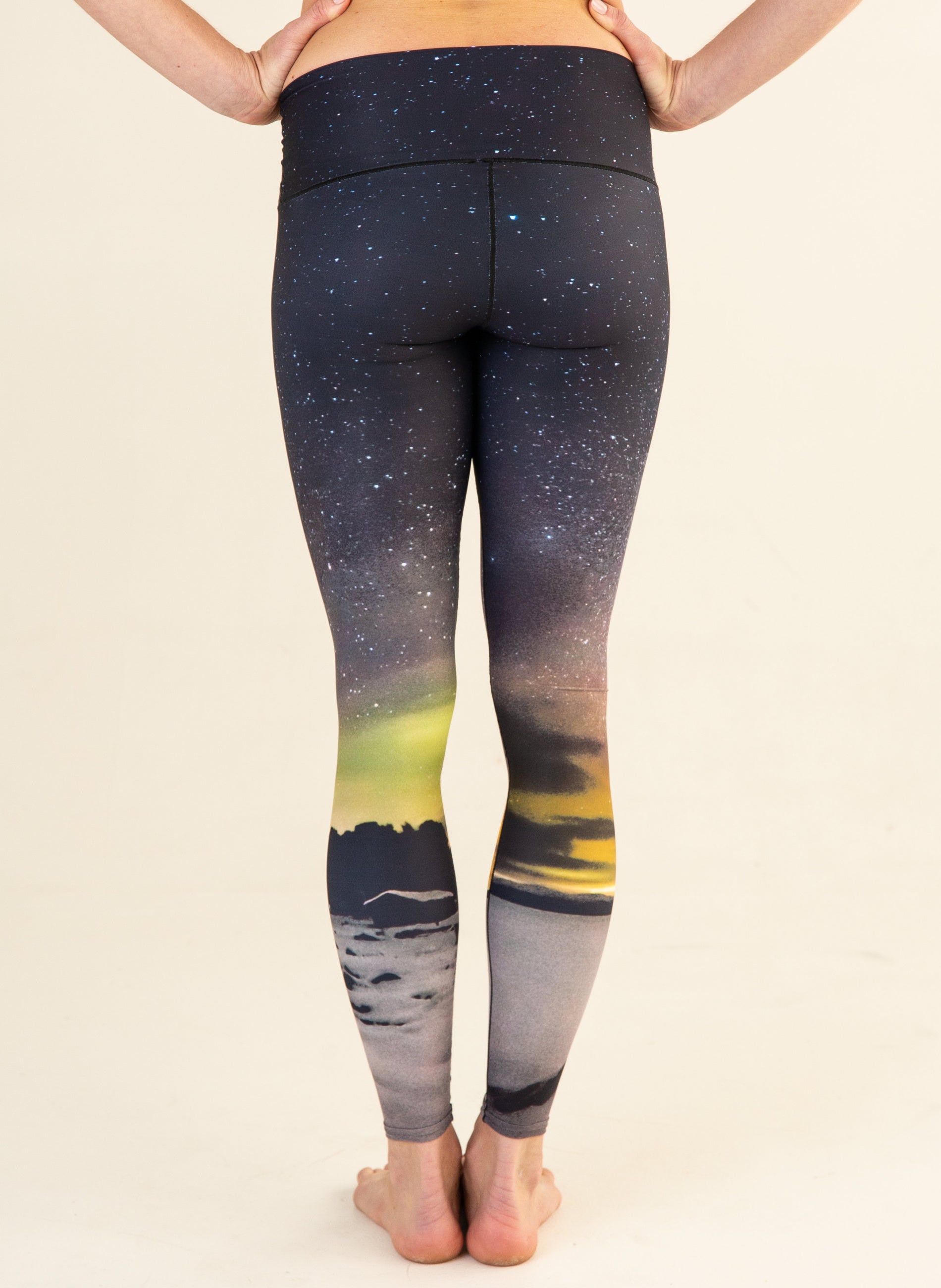 Northern Lights Yoga Pants Back
