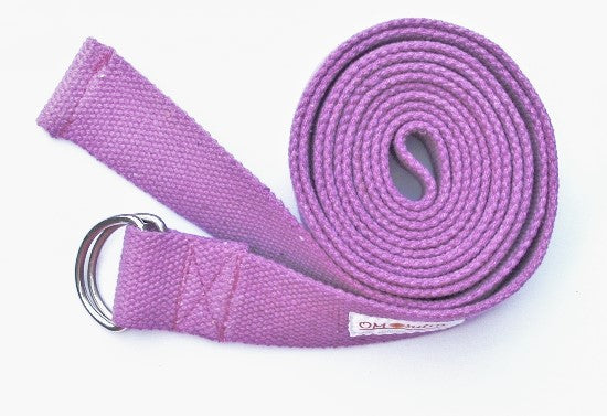 OMSutra Yoga Strap - 10 ft - D-Ring Purple Magenta