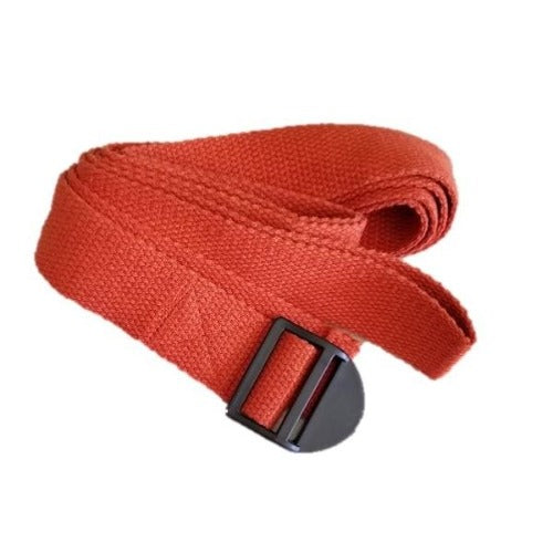 OMSutra Yoga Strap - Cinch Buckle (Regular) 8' Orange-red