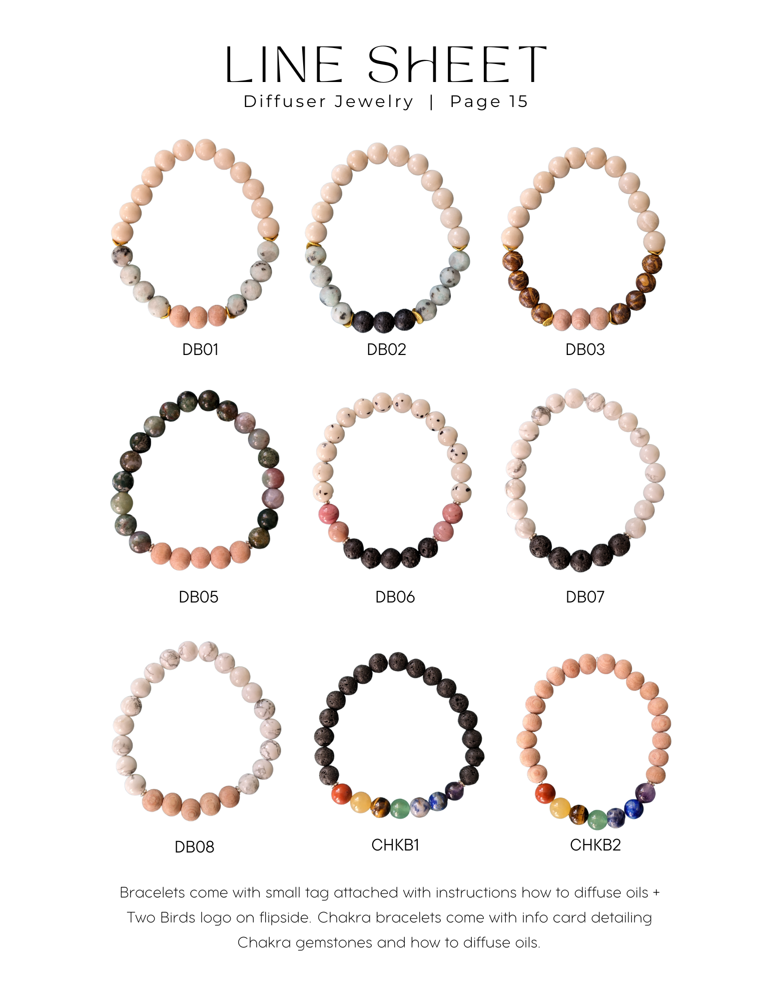 Oak Jasper, Riverstone & Rosewood Bracelet – Essential Oil Diffuser Bracelet Options