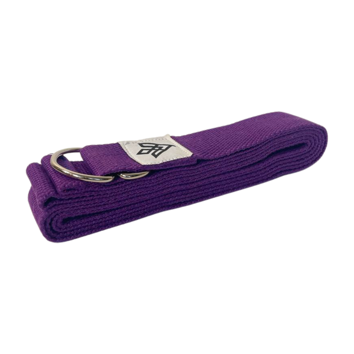 Odyssey Yoga Strap in color Amethyst with Asivana Yoga logo (side)