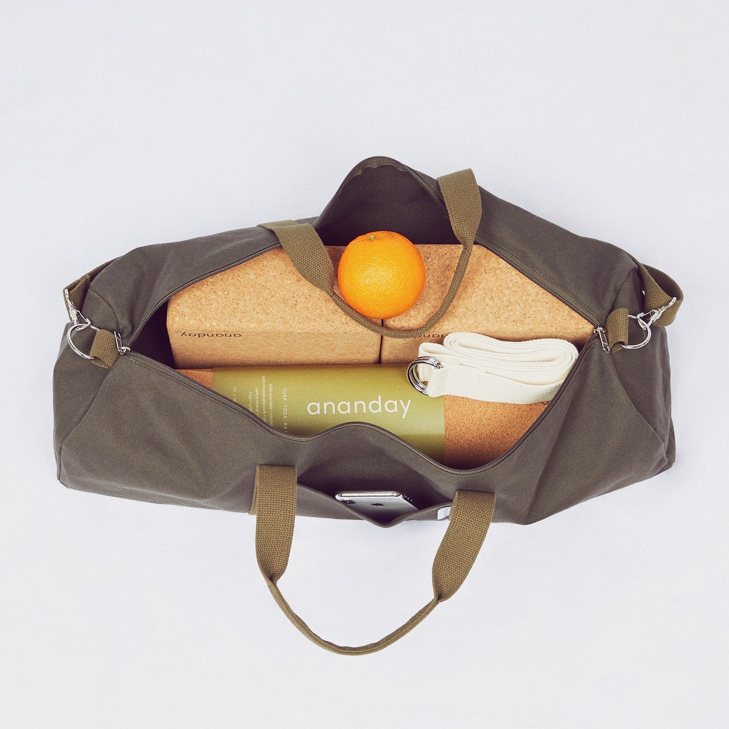 Canvas Yoga Mat Bag Packed for Yoga Studio