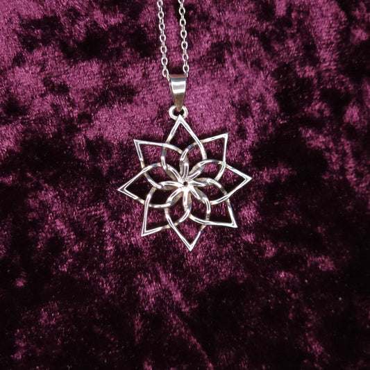 Opening Lotus Sterling Silver Pendant