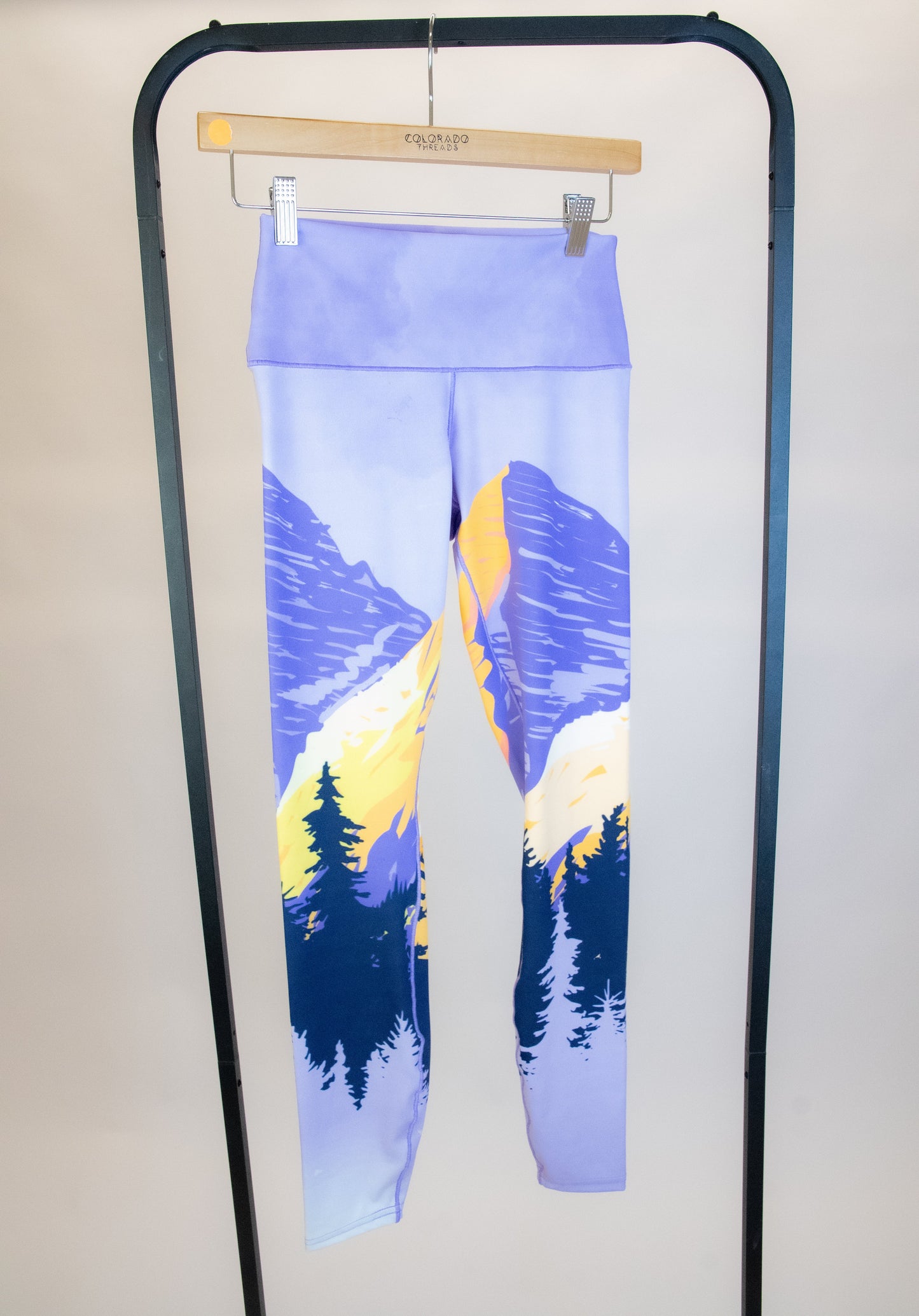 Painted Peaks Yoga Pants Hanging