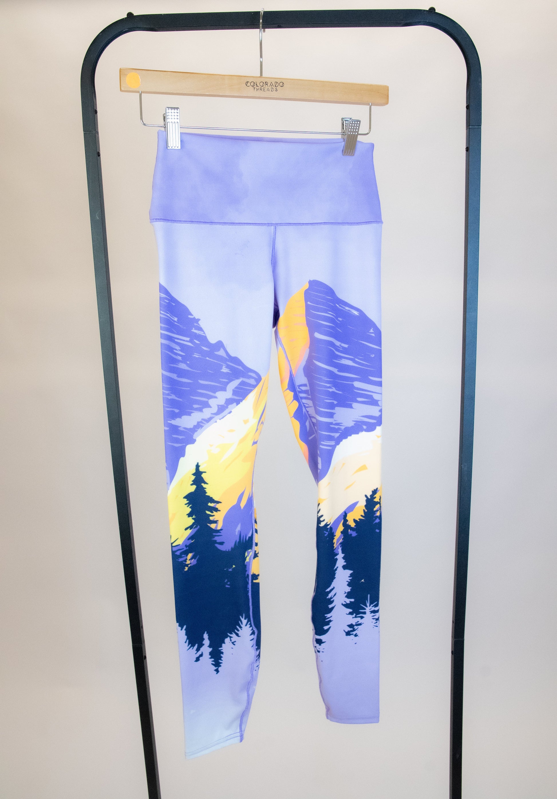 Painted Peaks Yoga Pants Hanging