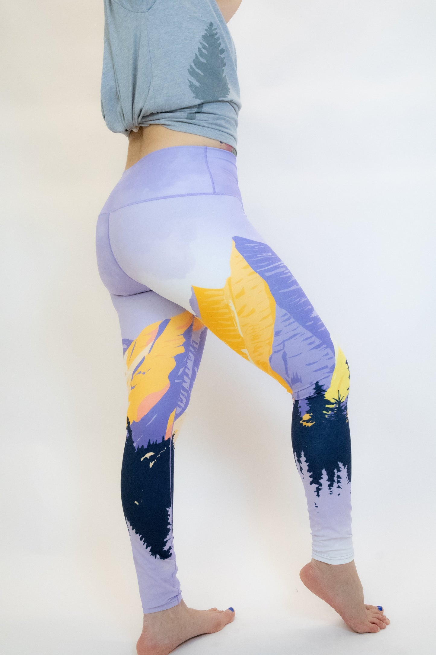 Painted Peaks Yoga Pants Side