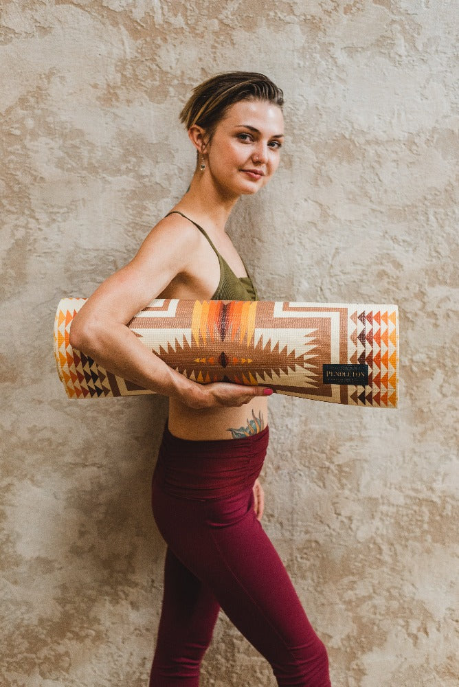 Pendleton x Yune Yoga - Harding Tan Yoga Mat Yoga Teacher
