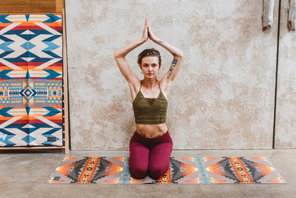 Pendleton x Yune Yoga - Sierra Ridge Yoga Mat practicing Yoga