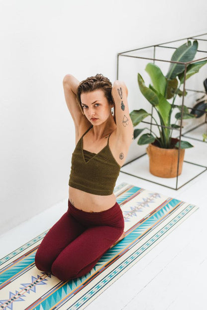 Pendleton x Yune Yoga - Turquoise Ridge Yoga Mat Yoga Pose