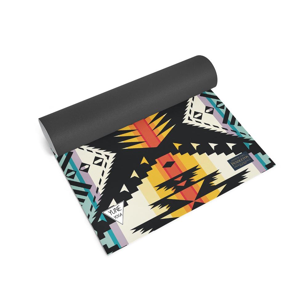 Pendleton x Yune Yoga Eagle Rock Non Slip Yoga Mat Rolled Out