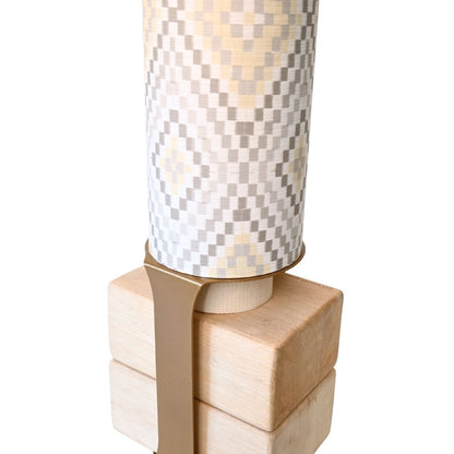 Pixel Yellow Yoga Mat Storage Tube Gold Stand Detail