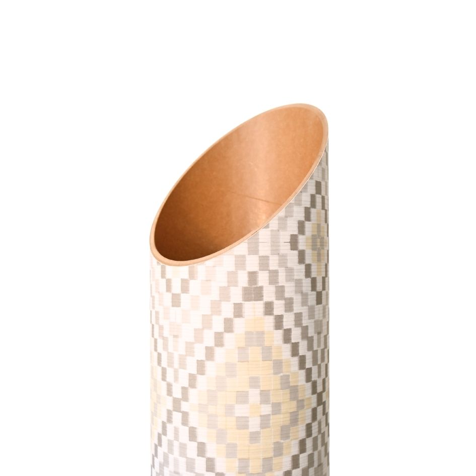 Pixel Yellow Yoga Mat Storage Tube Pattern Detail