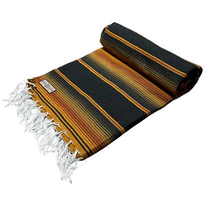 Brown Isla Serape Yoga Blanket Folded