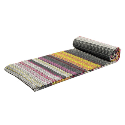 Povoa Grey and Pink Yoga Blanket Rolled