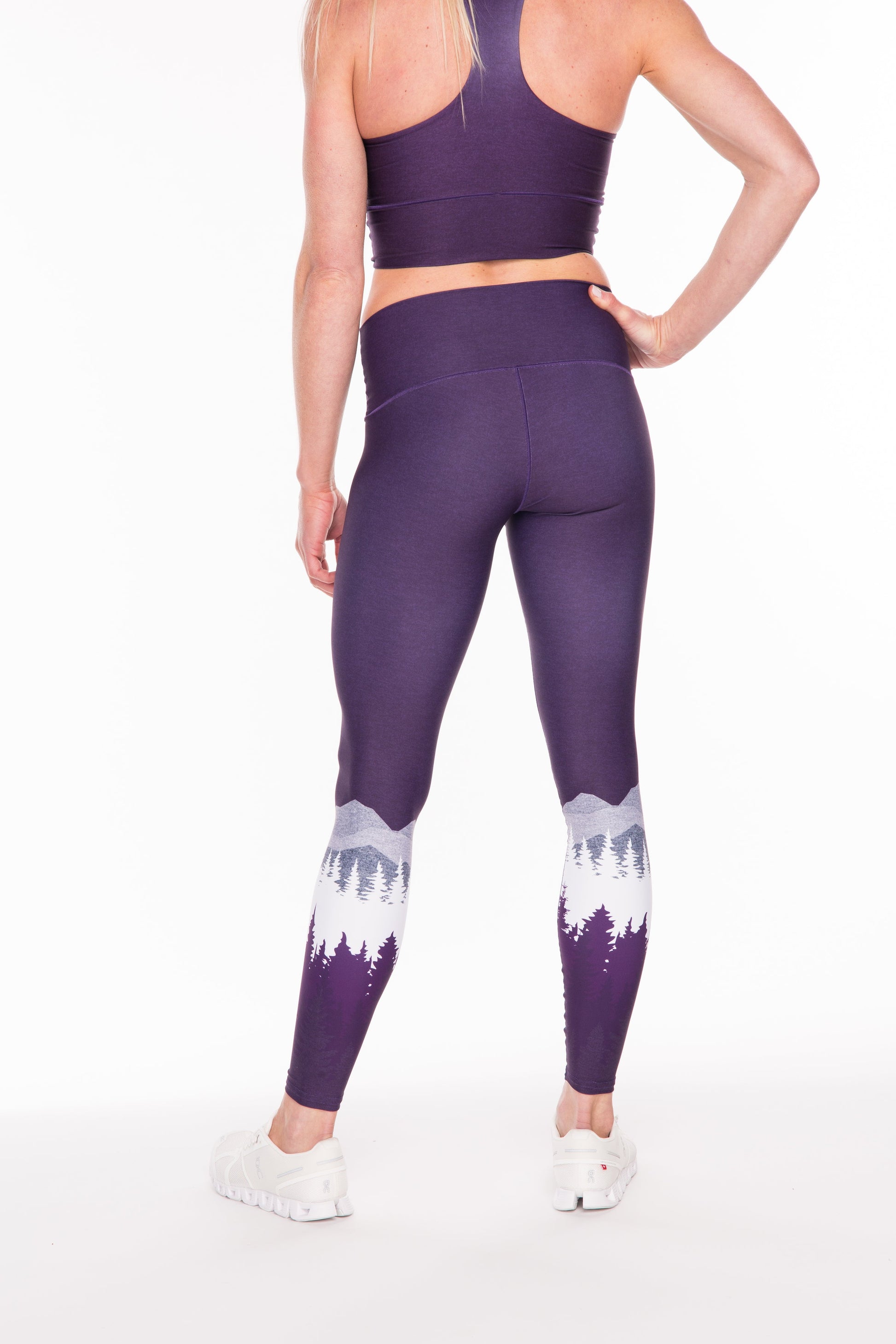 Purple Summit Yoga Pants Back