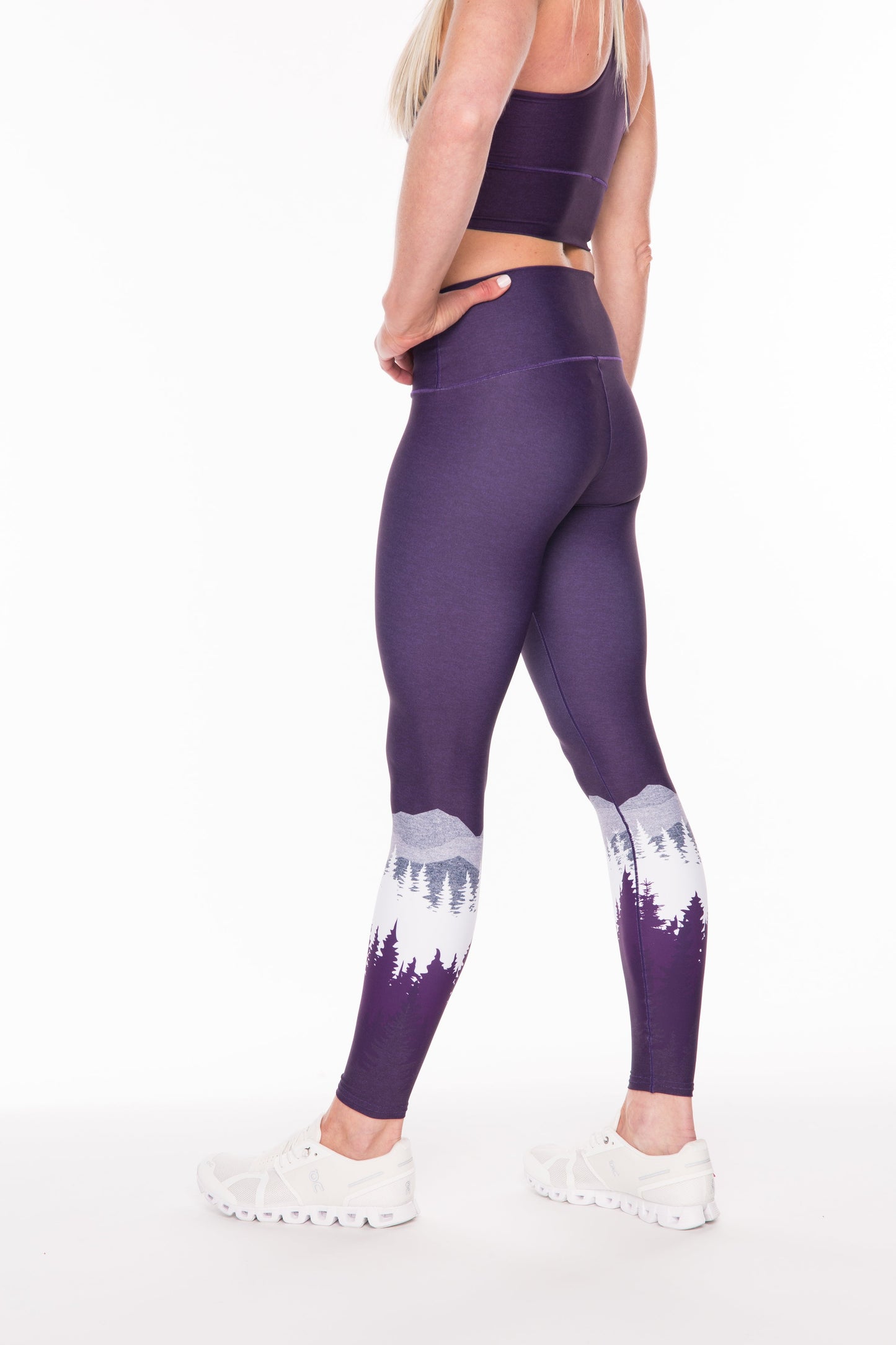 Purple Summit Yoga Pants Side