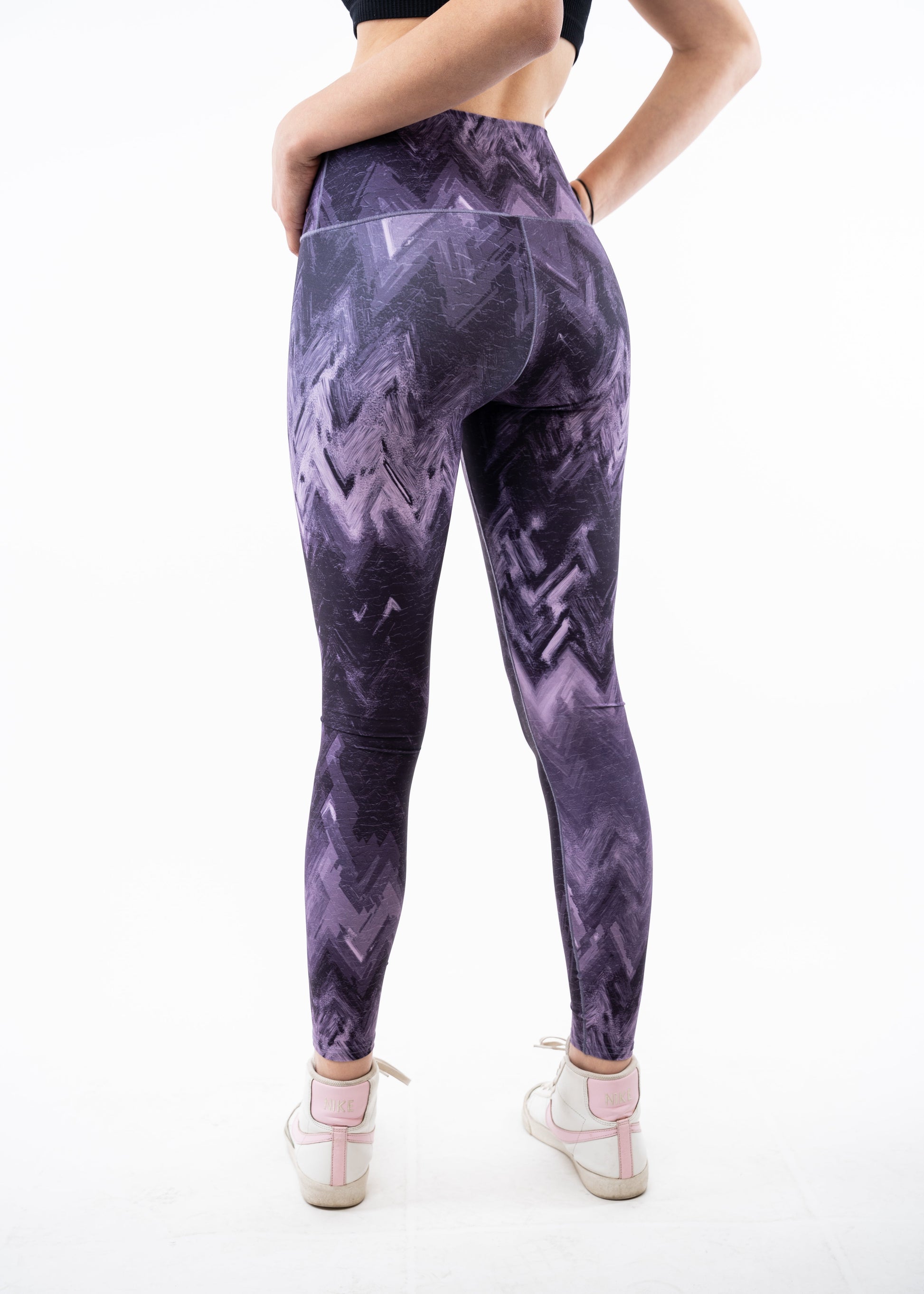 Purple Wave Yoga Pants Back