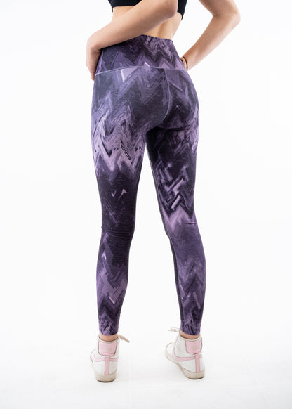 Purple Wave Yoga Pants Back
