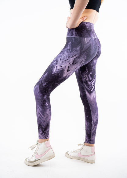 Purple Wave Yoga Pants Side