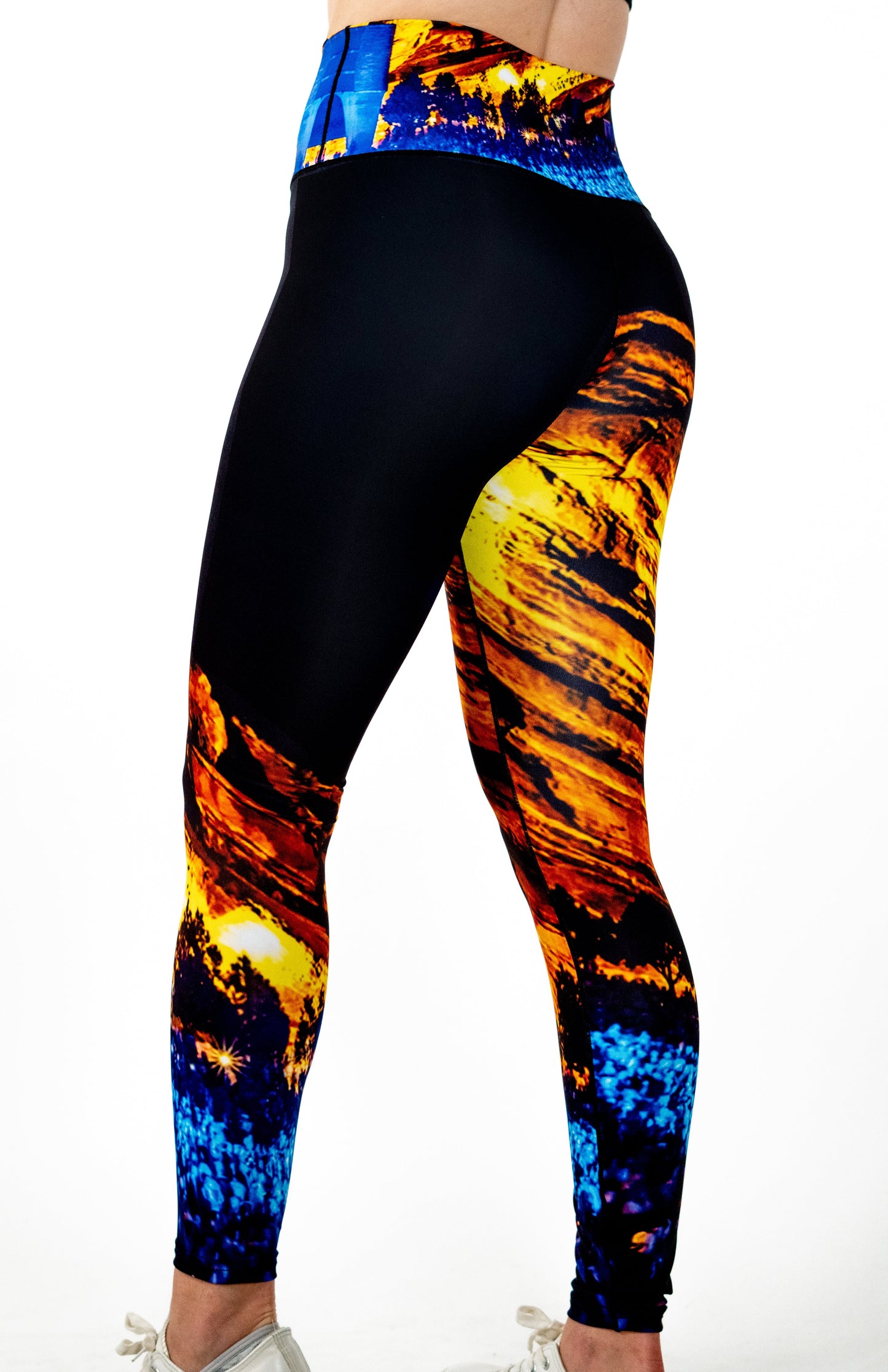 Red Rocks Concert Yoga Pants Side