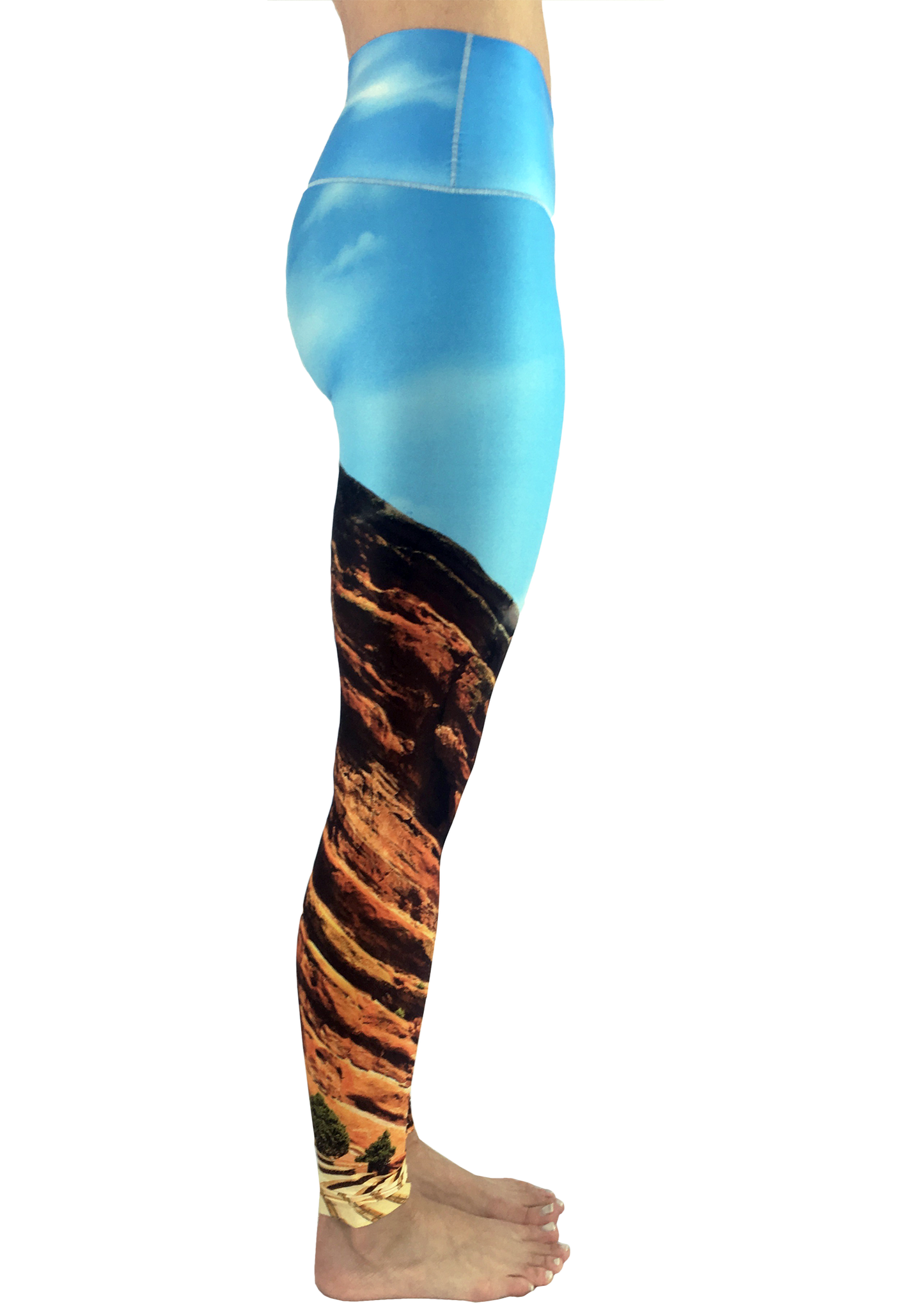 Red Rocks Daytime Yoga Pants Side