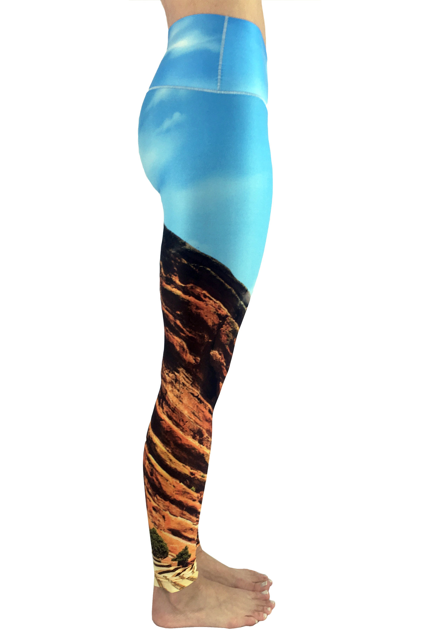 Red Rocks Daytime Yoga Pants Side