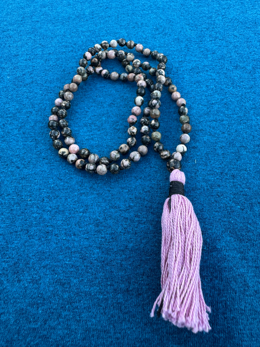 Rhodonite  6mm Mala Prayer Beads