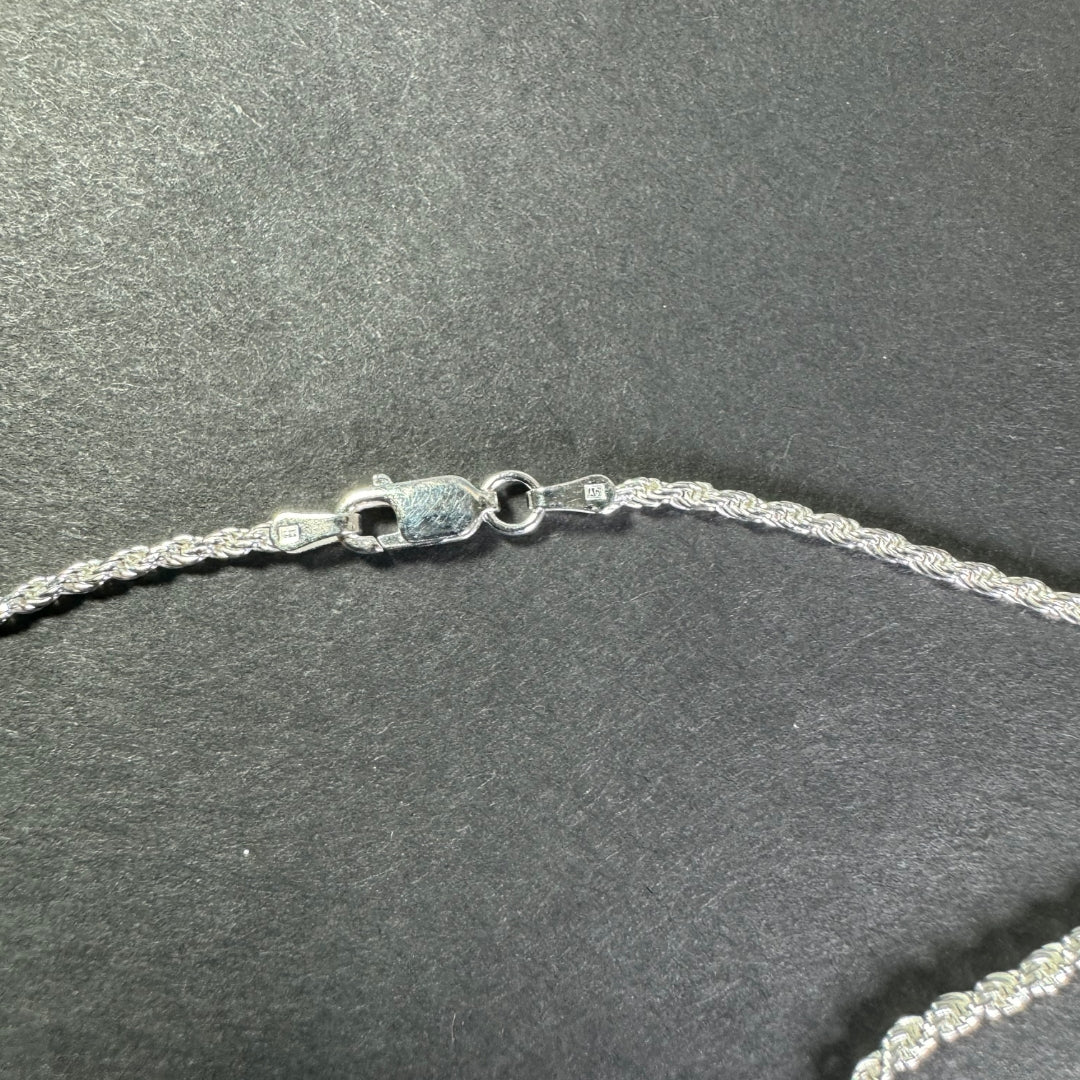 92.5% Sterling Silver Rope Chain 1.7mm