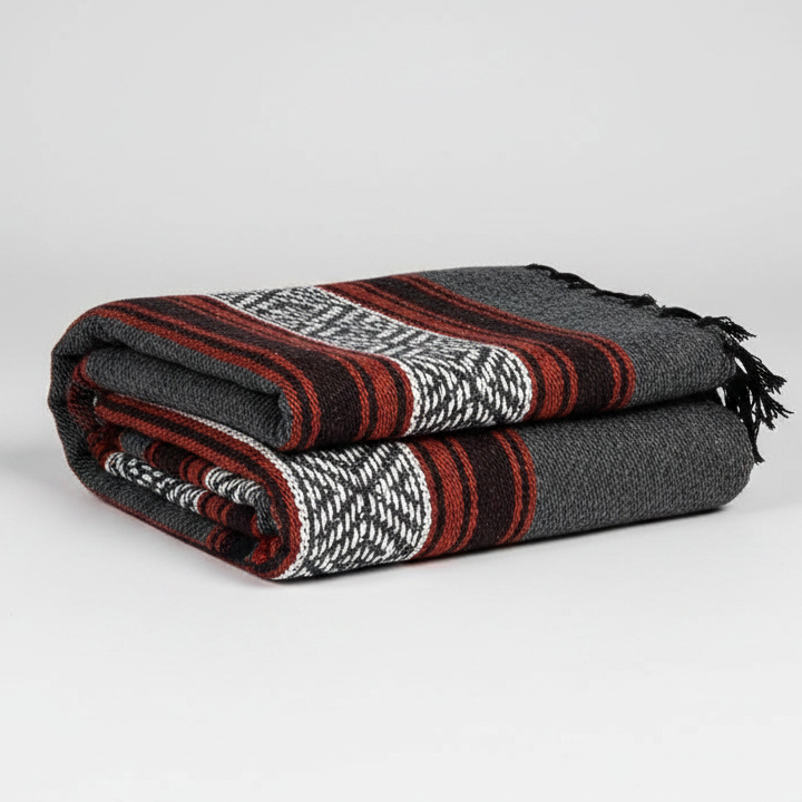 Ember Mexican Falsa Yoga Blanket Folded
