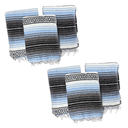 Light Blue Mexican Falsa Yoga Blanket Six-Pack
