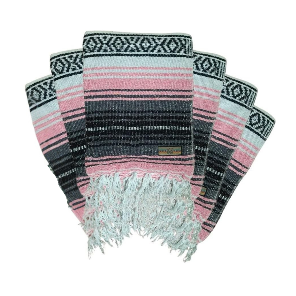 Light Pink Mexican Falsa Yoga Blanket Six-Pack