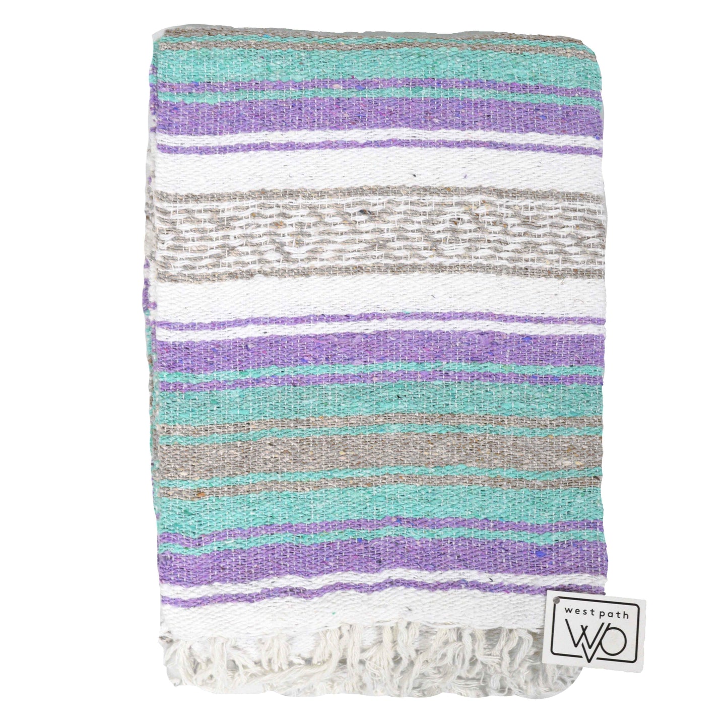 Seafoam Green & Purple Falsa Yoga Blanket