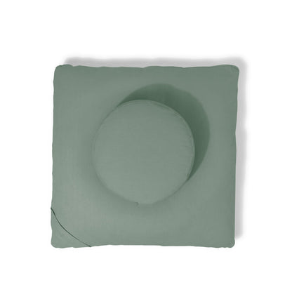 Seafoam Organic Meditation Cushion Set Top