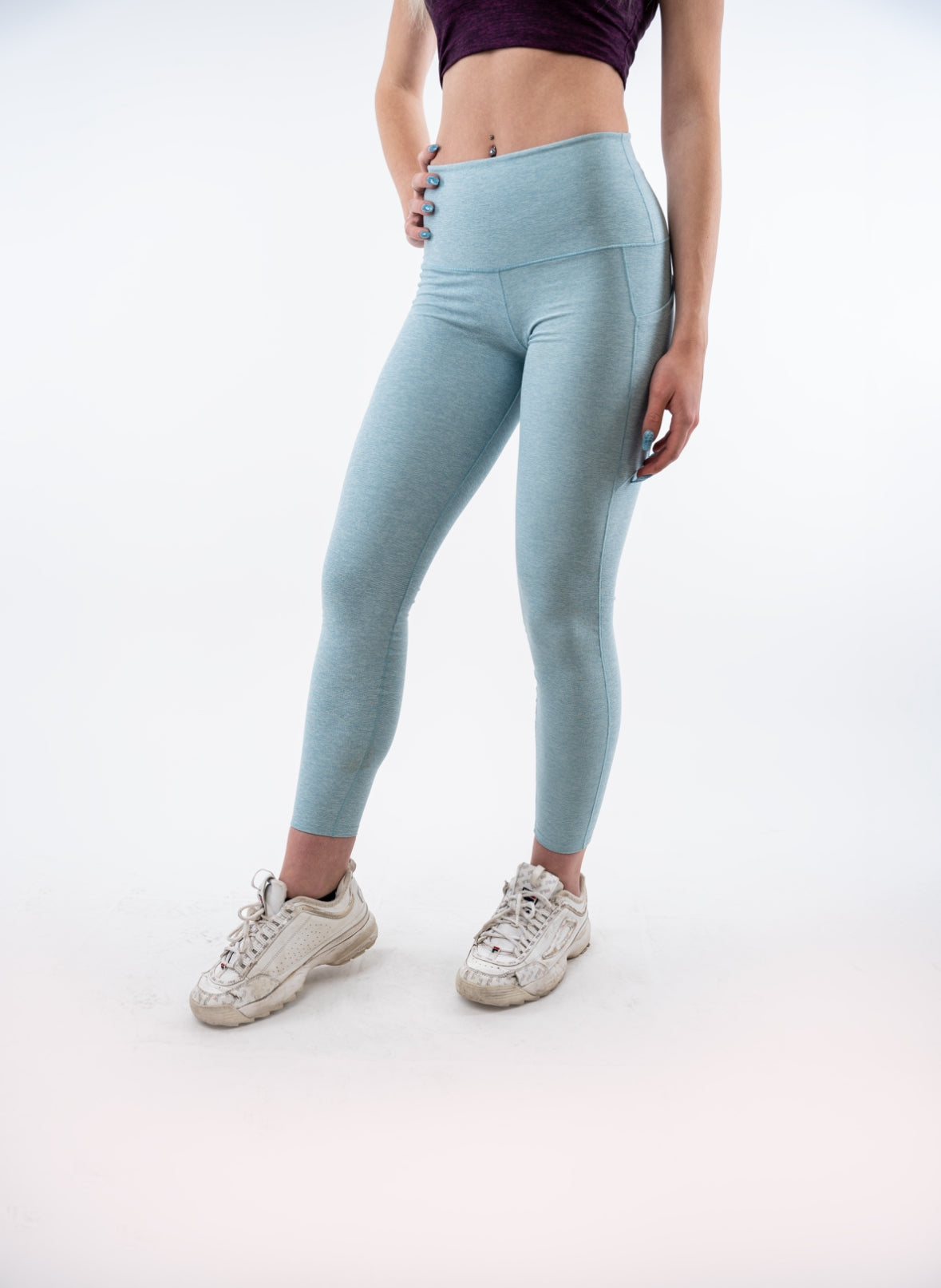 Seafoam Wander Pocket Yoga Pants Front